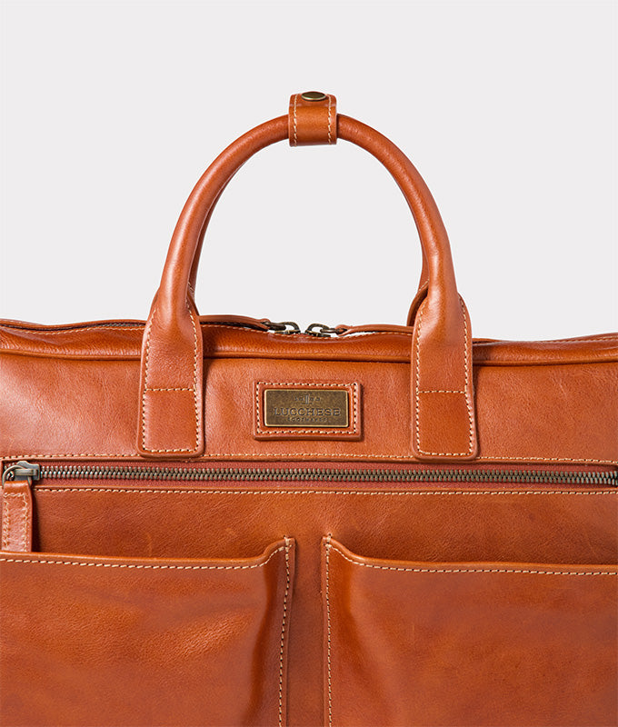 Cosimo Briefcase :: Cognac 9