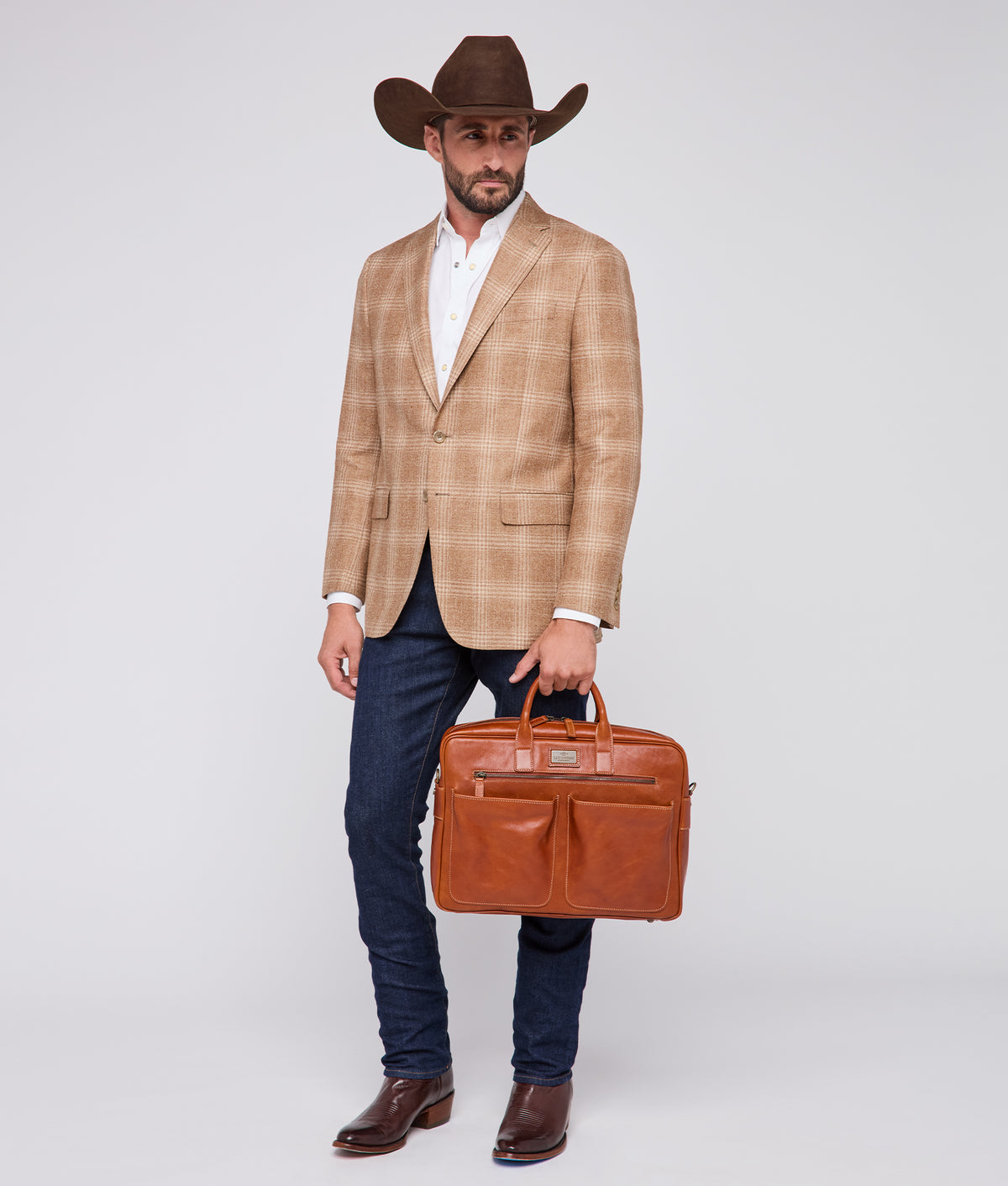 Cosimo Briefcase :: Cognac 6
