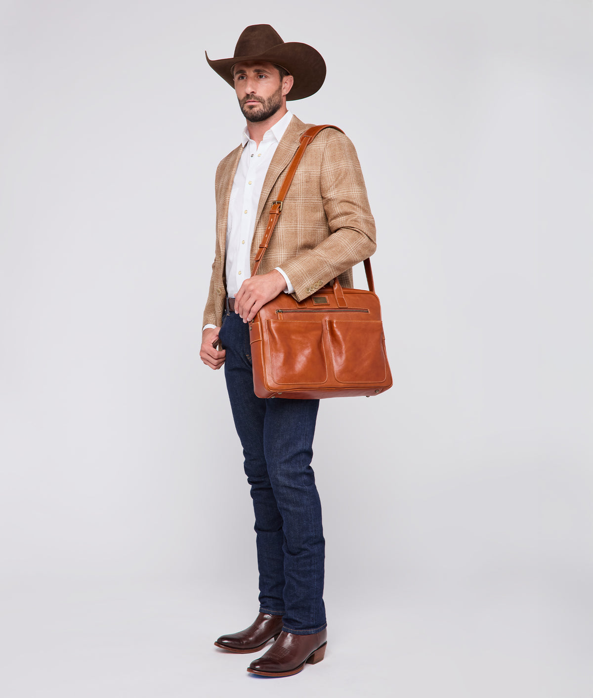 Cosimo Briefcase :: Cognac 2