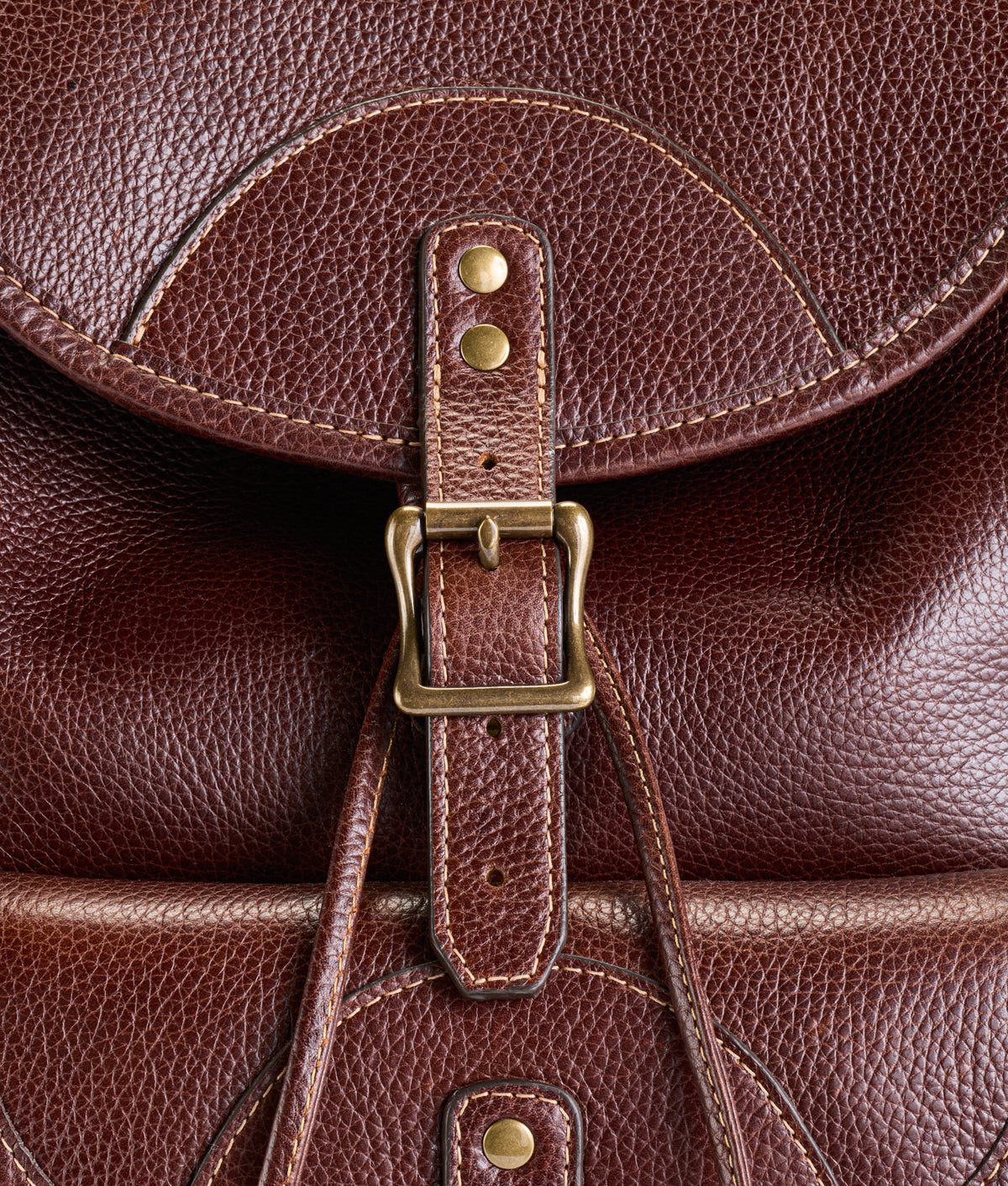 Heritage Buckle Backpack :: Brown 8