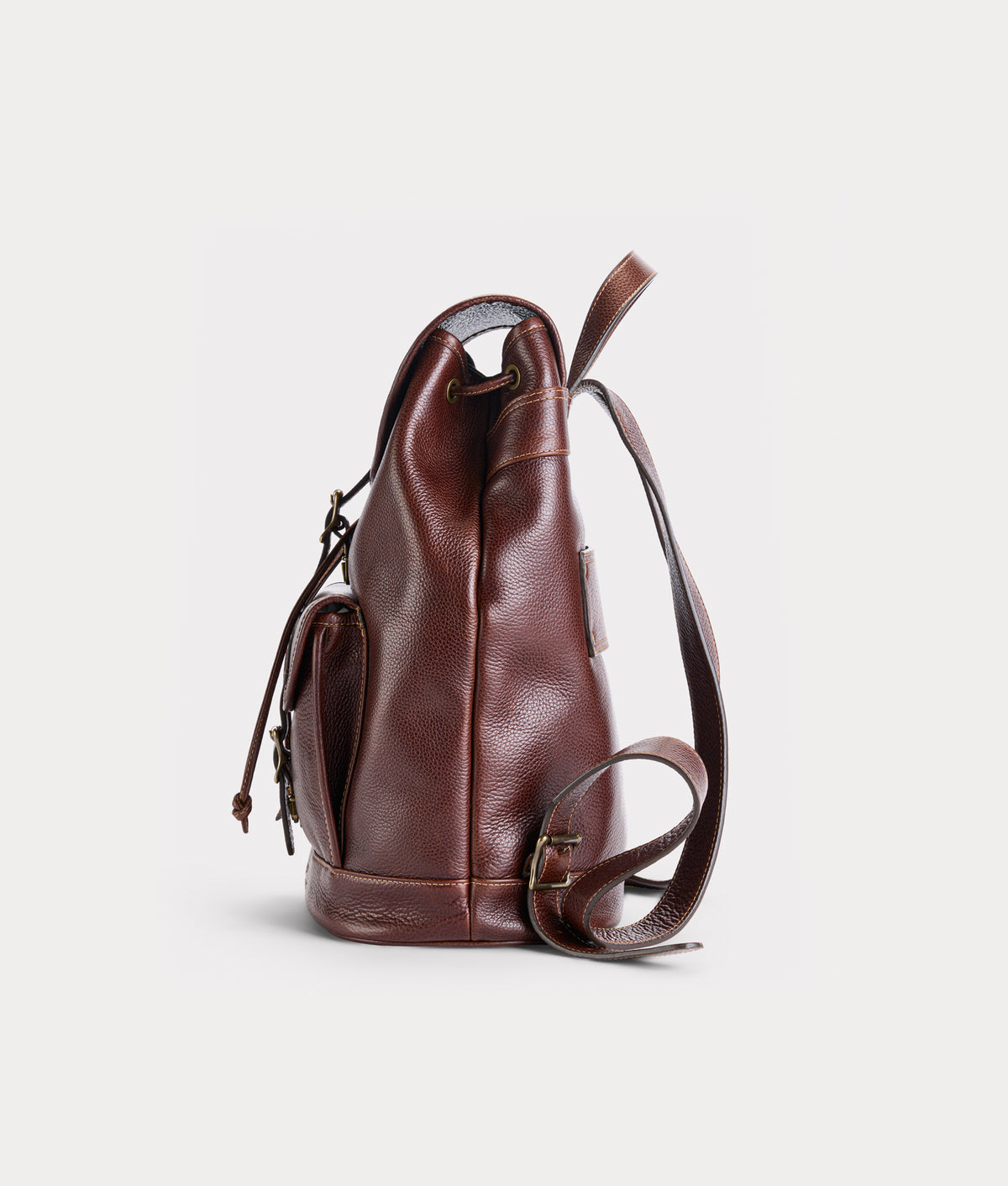 Heritage Buckle Backpack :: Brown 6