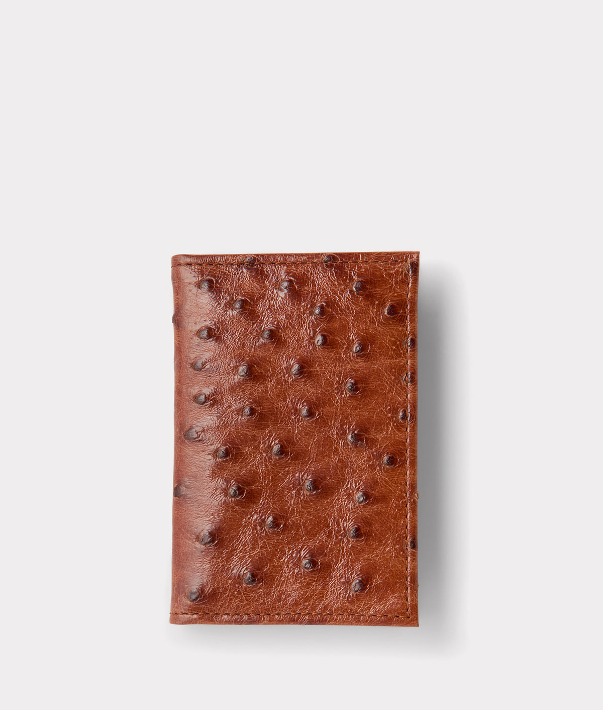 Bifold Wallet – Ostrich :: Cognac 1