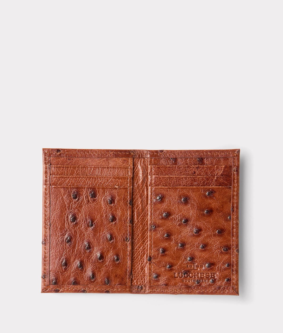 Bifold Wallet – Ostrich :: Cognac 2