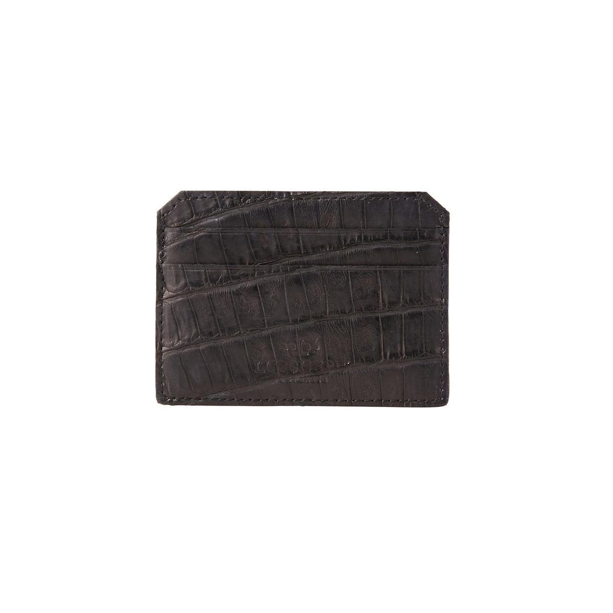 Credit Card Case – Crocodile :: Black 2