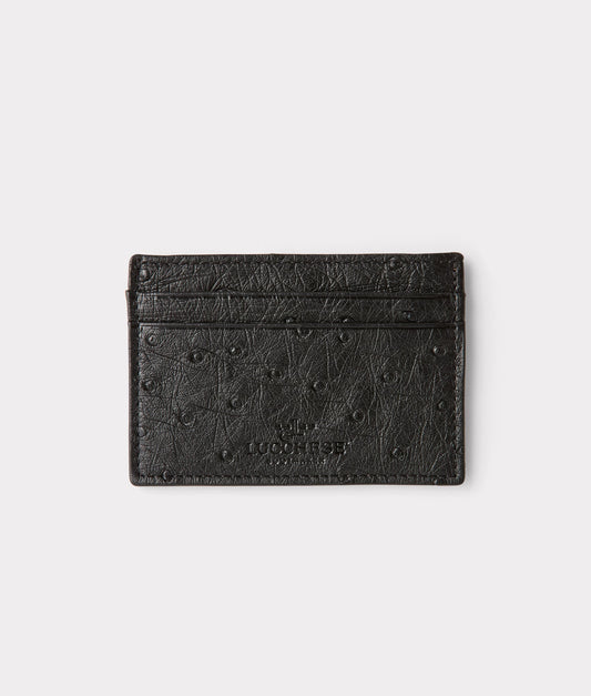 Credit Card Case – Ostrich :: Black