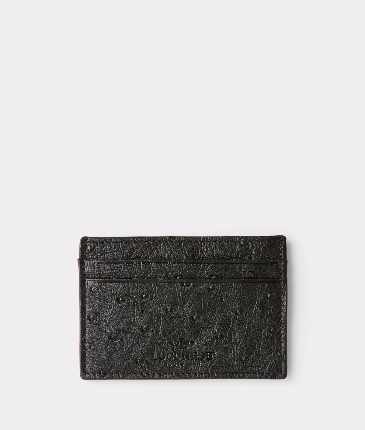 Credit Card Case – Ostrich :: Black 1