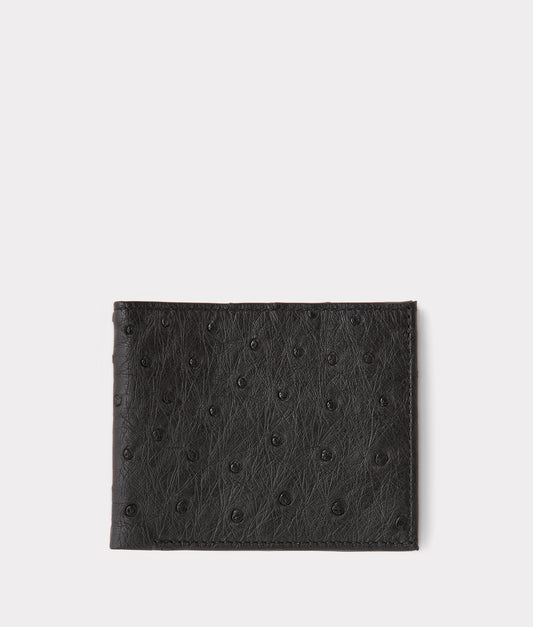 Hipster Wallet – Ostrich :: Black