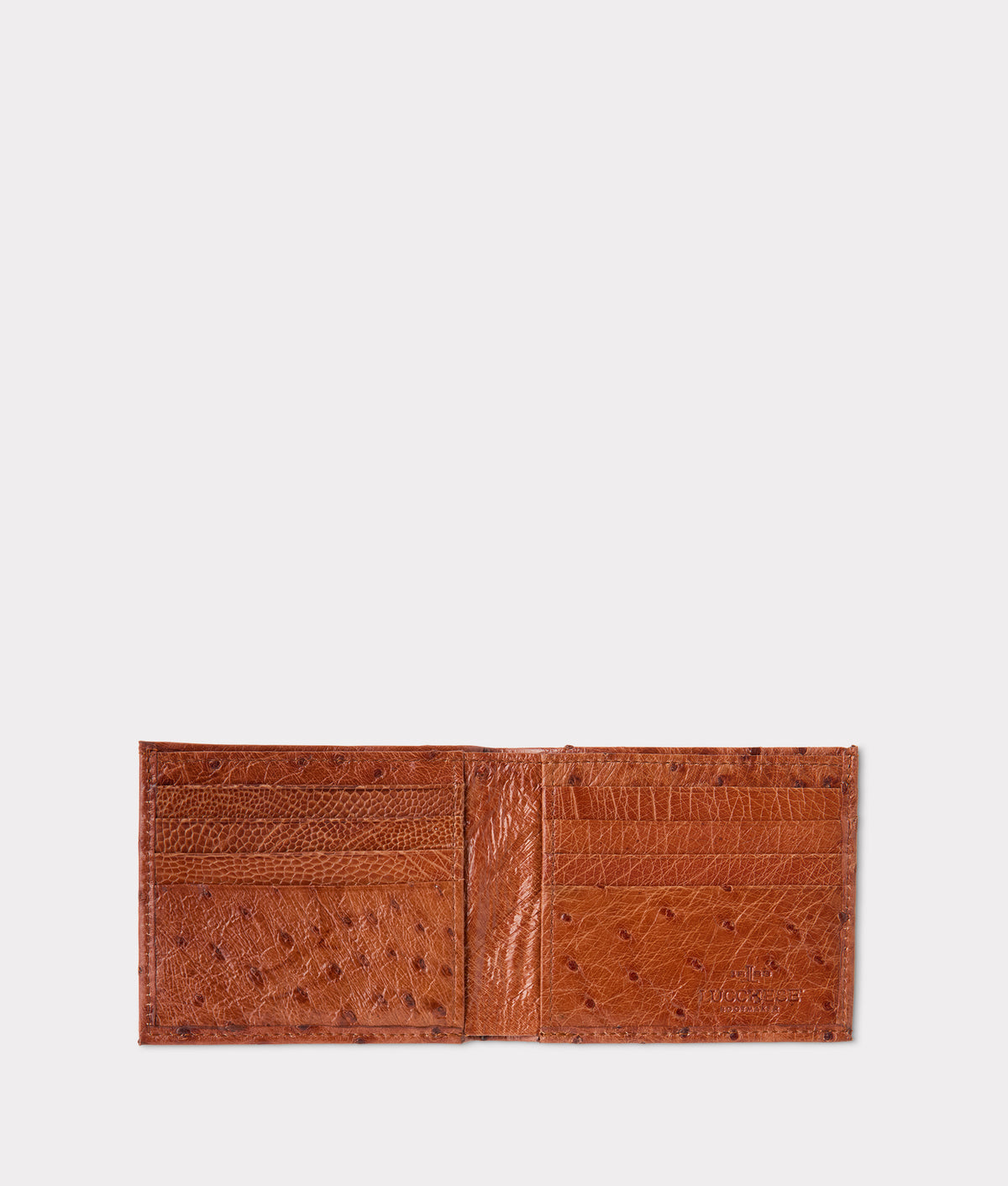 Hipster Wallet – Ostrich :: Cognac 2