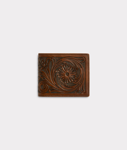Hand Tooled Bifold :: Brown