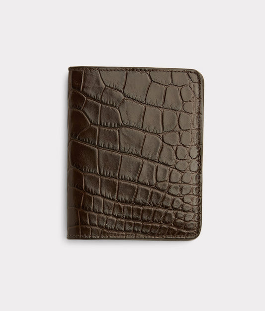 American Alligator Passport Cover :: Brown