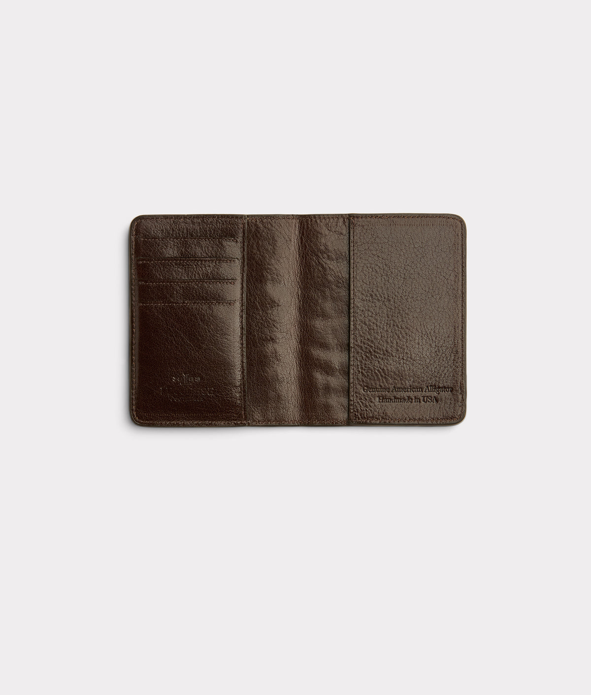 American Alligator Passport Cover :: Brown 3