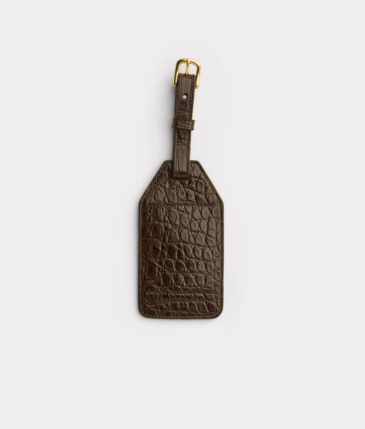 American Alligator Luggage Tag :: Brown 2