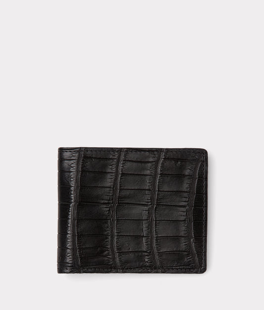Hipster Wallet - American Alligator :: Black