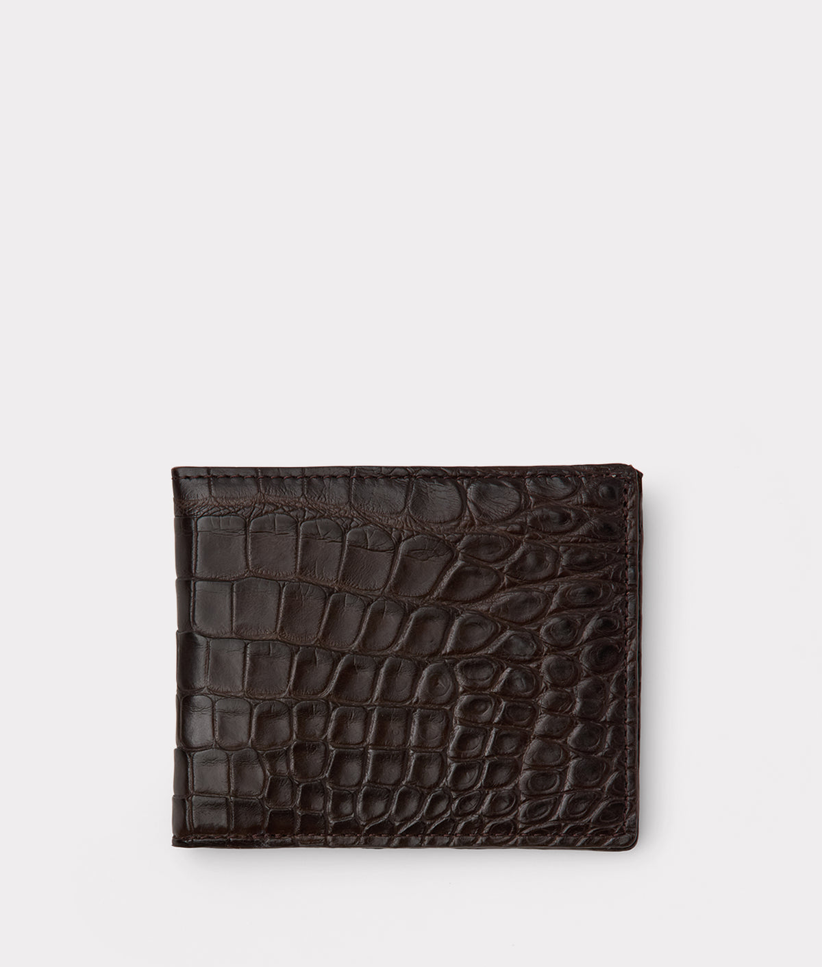 Hipster Wallet - American Alligator :: Chocolate 1