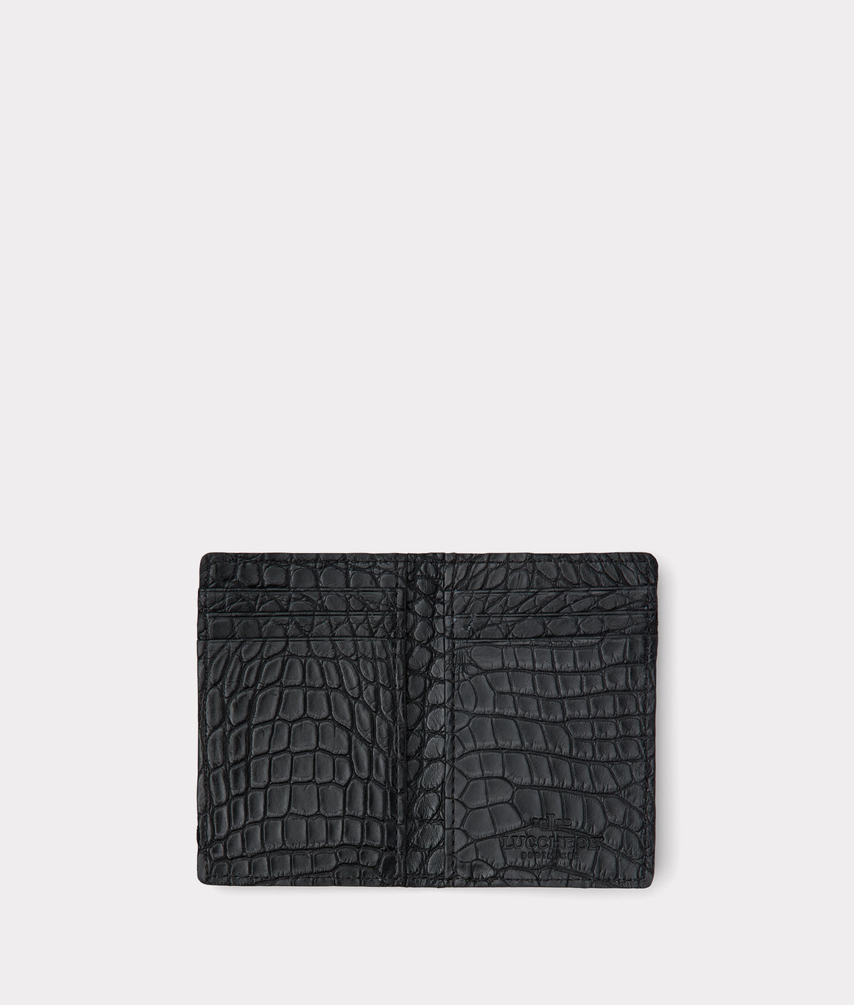 Bifold Wallet - American Alligator :: Black 2