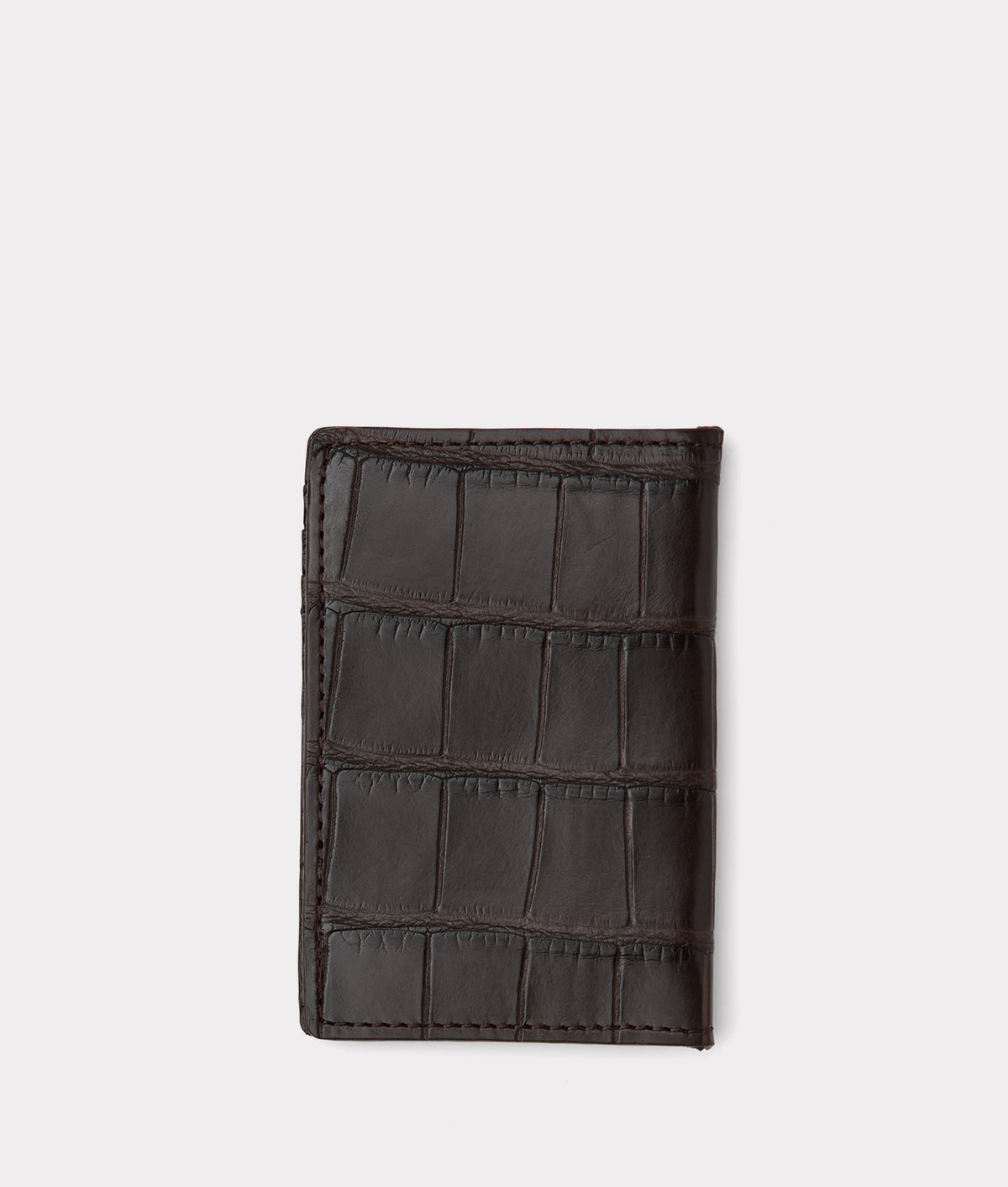 Bifold Wallet - American Alligator :: Chocolate 2