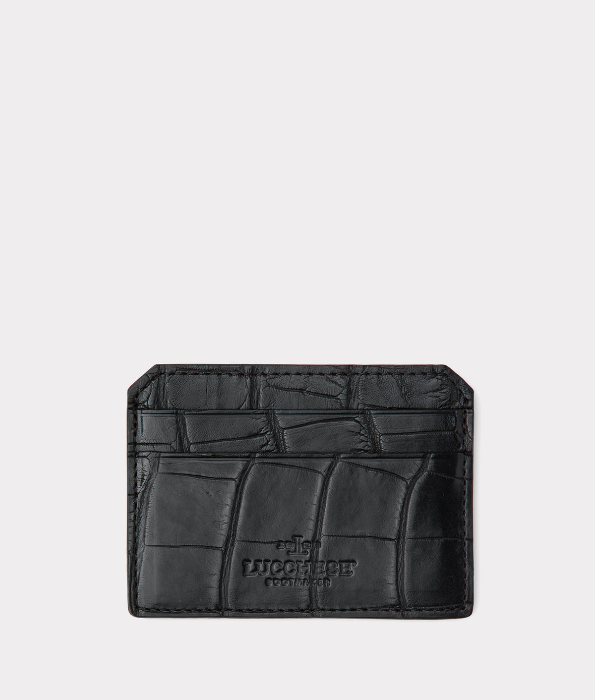 Card Case - American Alligator :: Black 1