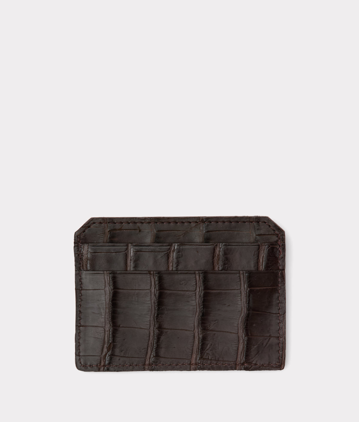 Card Case - American Alligator :: Chocolate 2