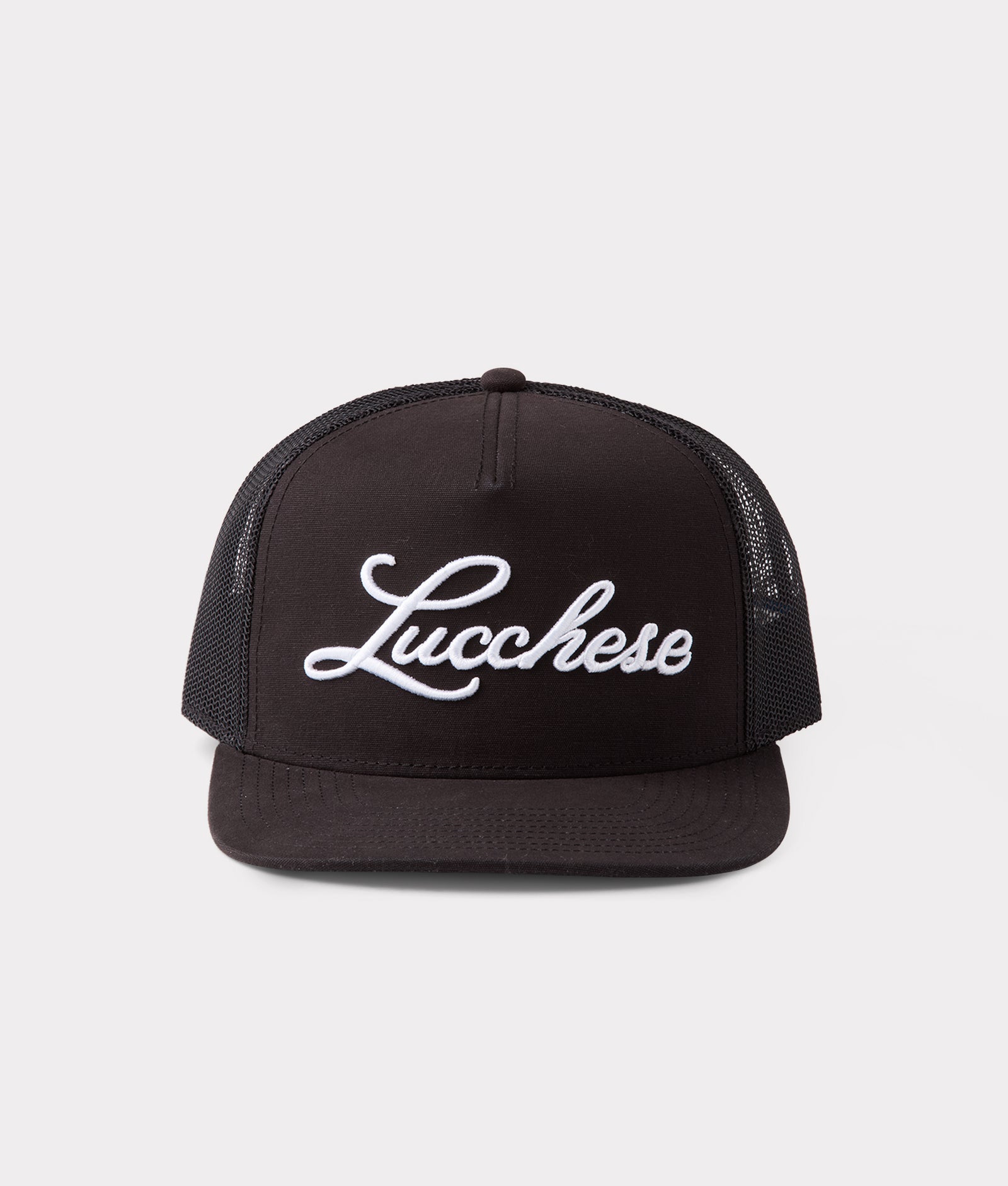 Lucchese Script Trucker Cap :: Black