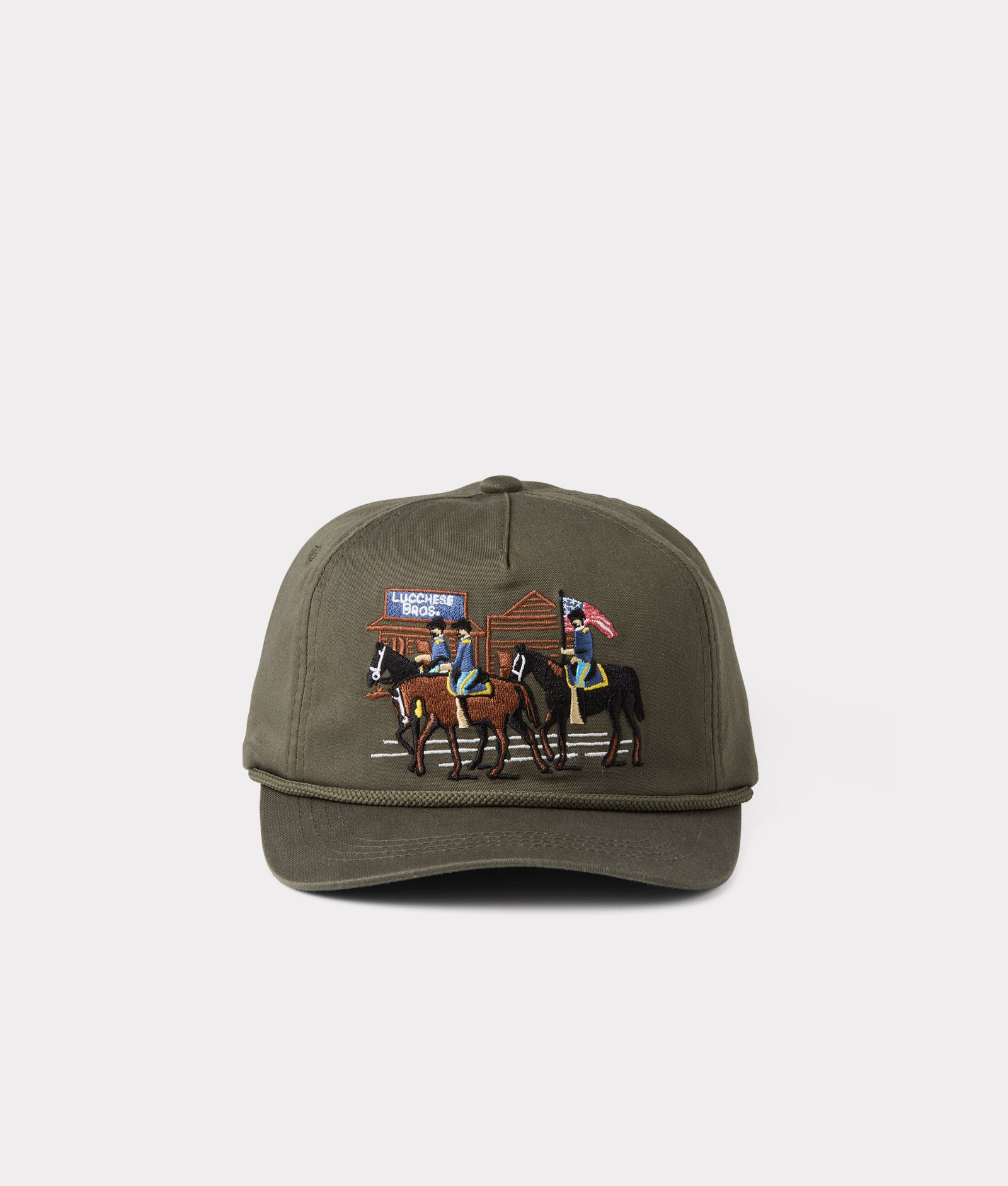 Lucchese Bros. Rope Cap :: Military Green product image