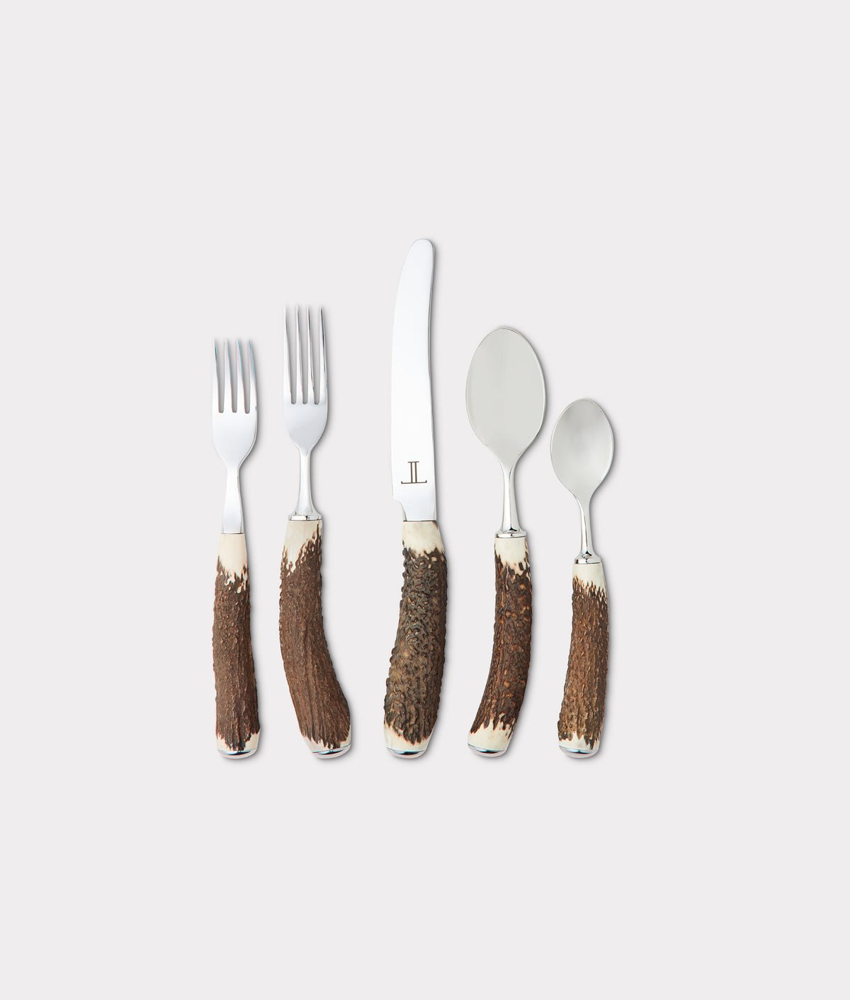 Stag Horn Flatware - 5 Piece Place Setting :: Silver 1