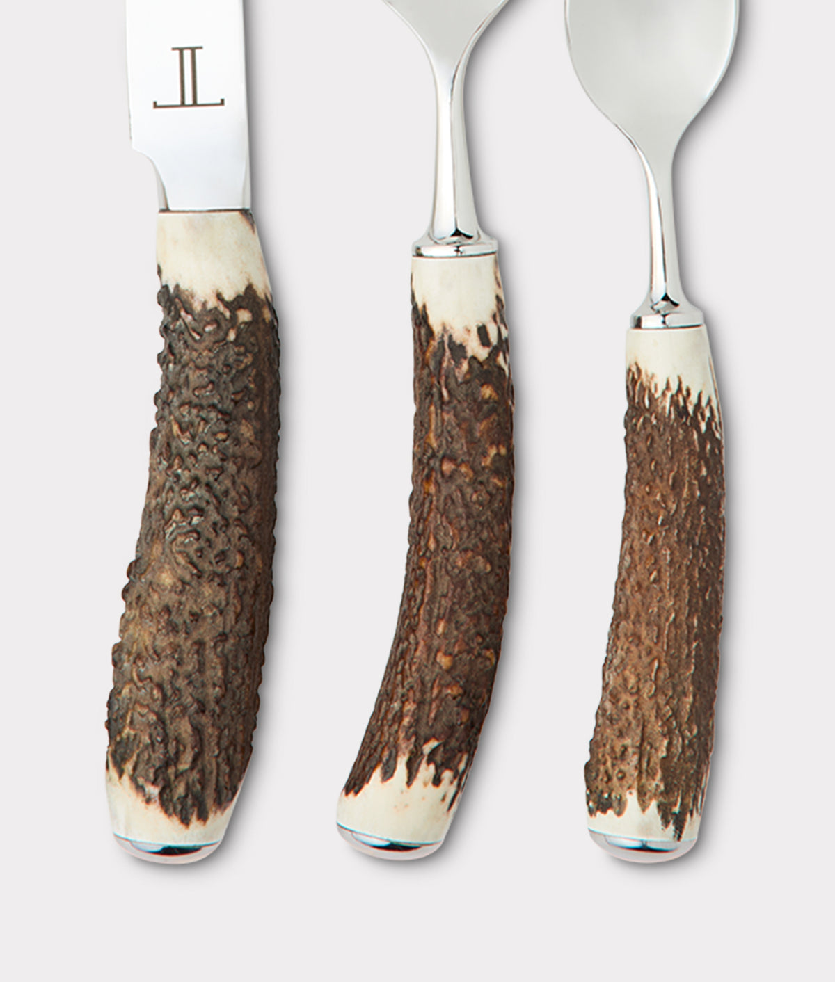 Stag Horn Flatware - 5 Piece Place Setting :: Silver 3