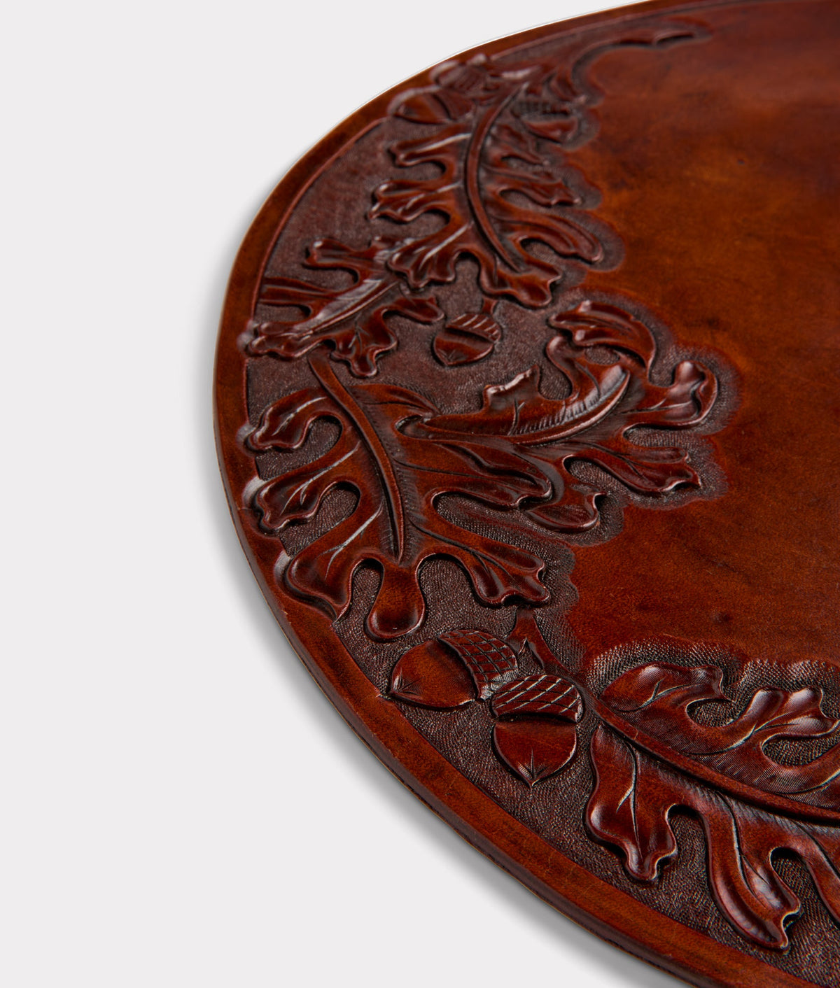 Hand-Tooled Placemats - Set of Two :: Brown 4