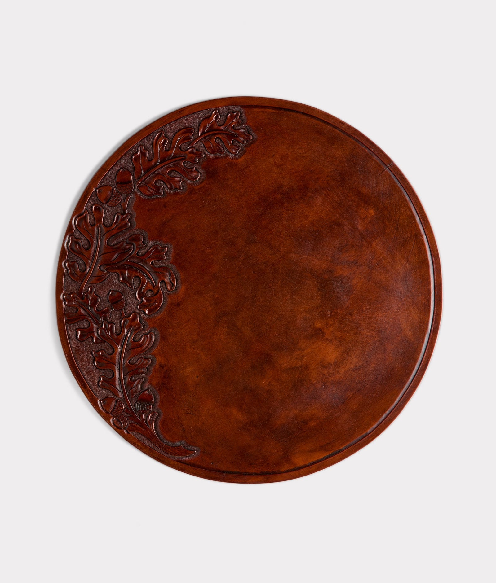Hand Tooled Placemats - Set of Two :: Brown