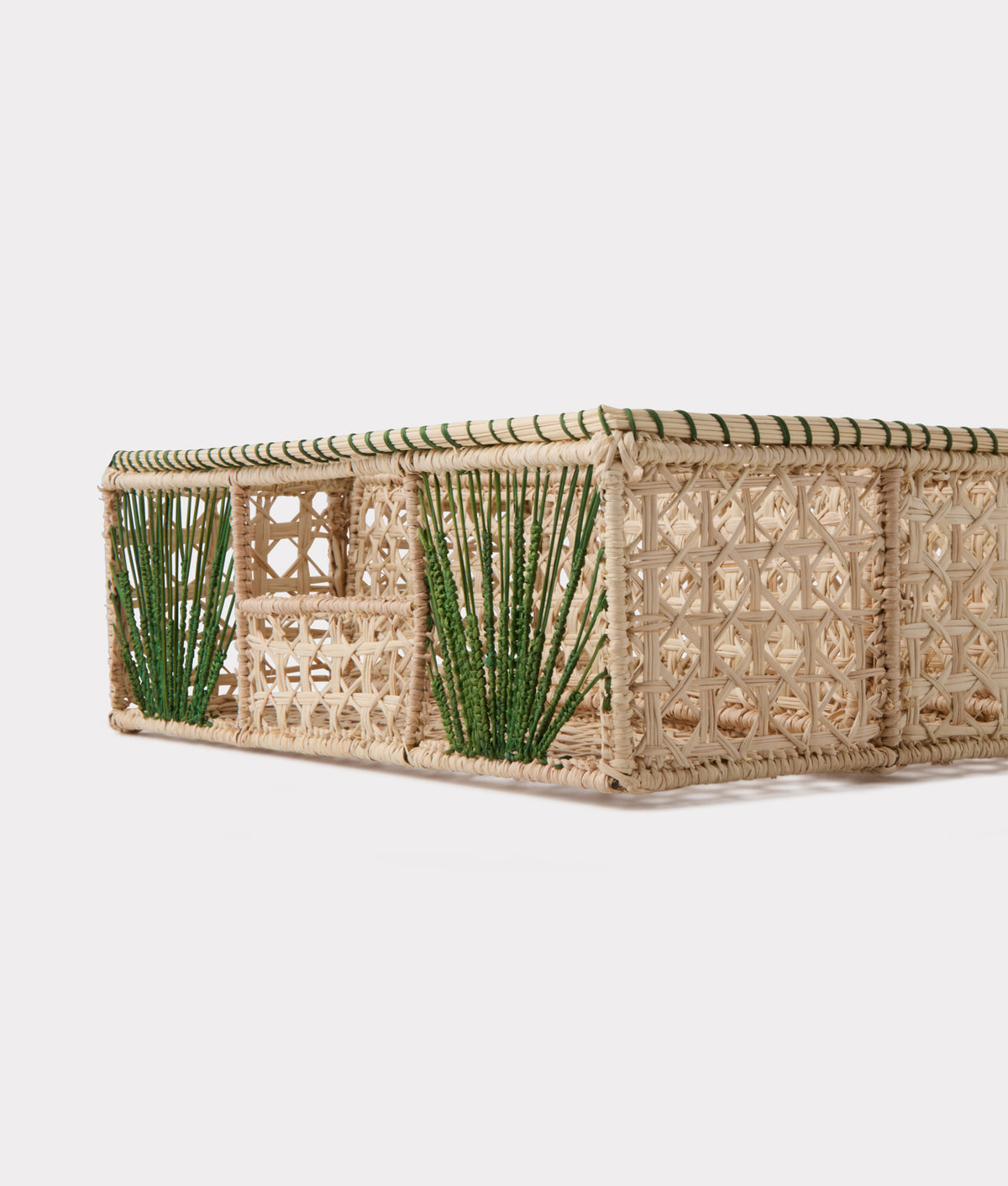 Tucson Saguaro Agave Cutlery Tray :: Green 4