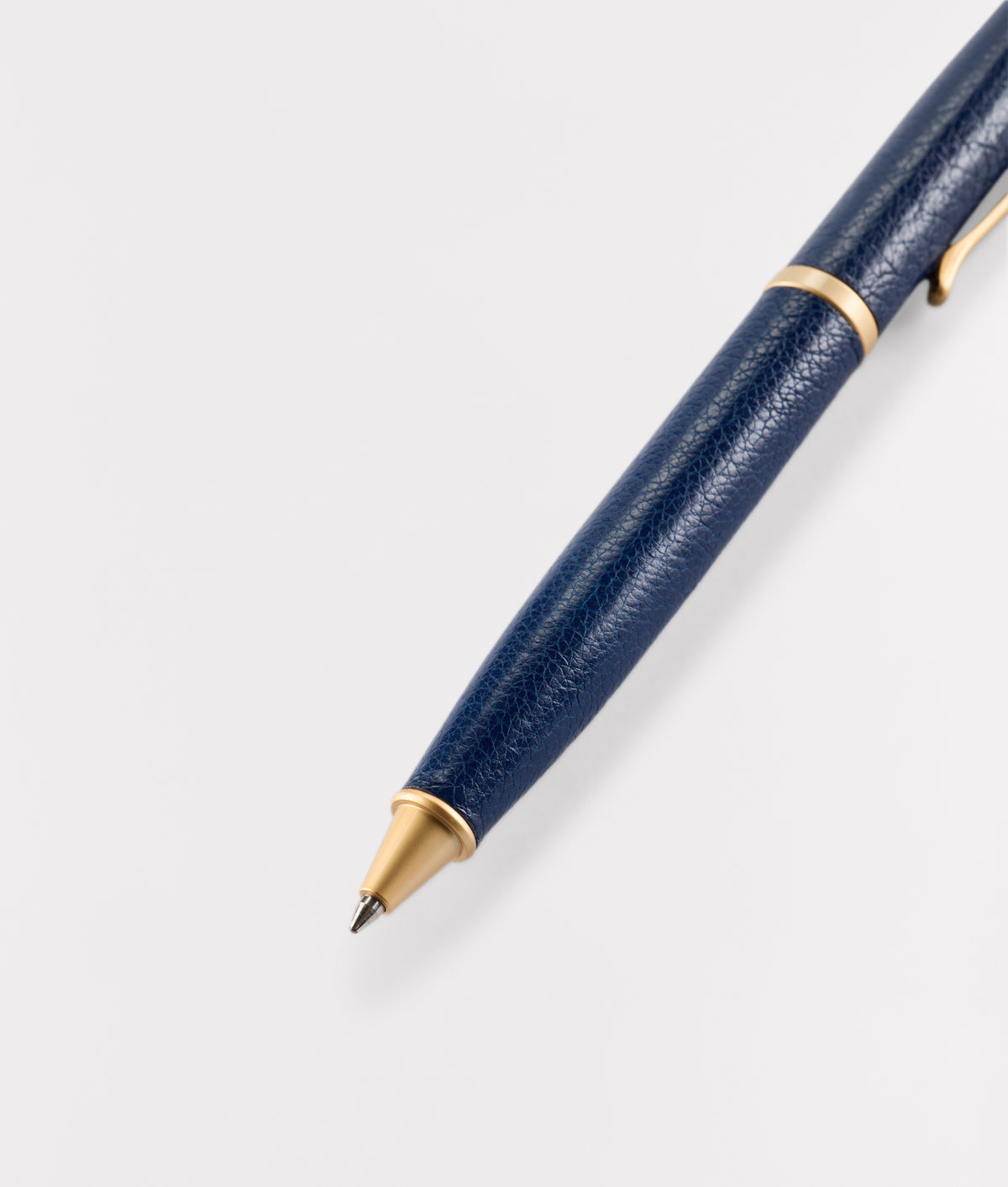 Leather Wrapped Ballpoint Pen :: Navy 3