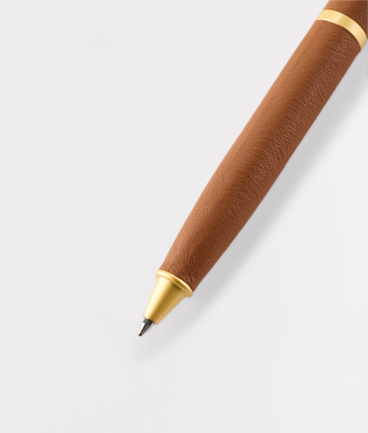 Leather Wrapped Ballpoint Pen :: Cognac 3