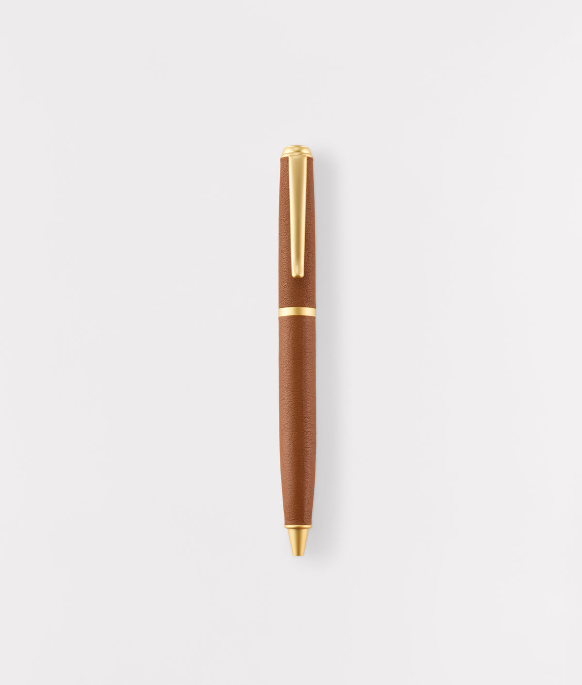 Leather Wrapped Ballpoint Pen :: Cognac 2
