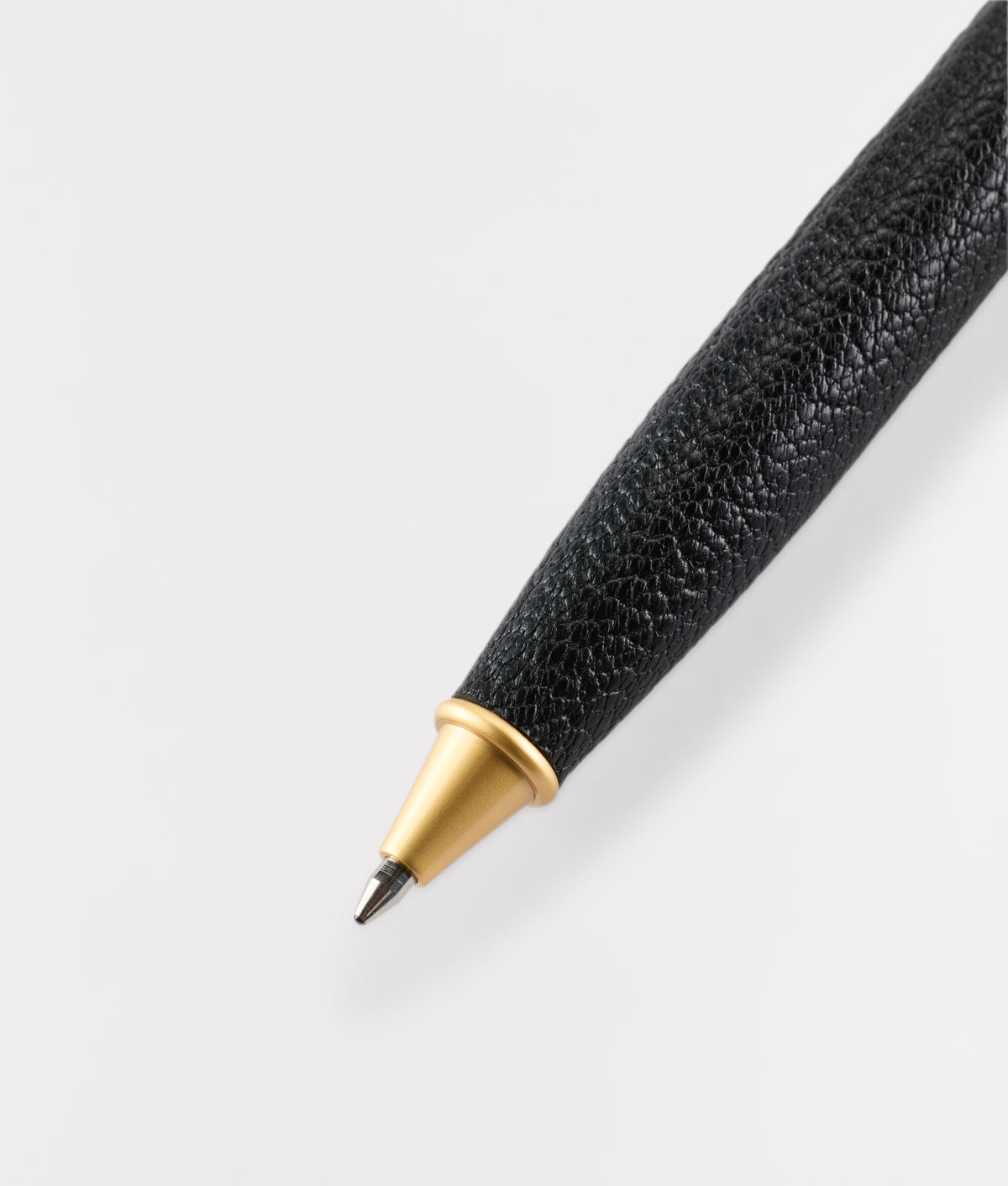 Leather Wrapped Ballpoint Pen :: Black 3