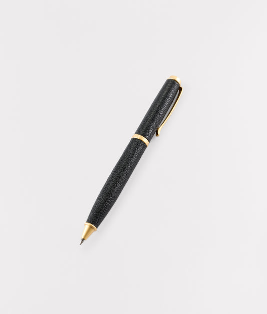 Leather Wrapped Ballpoint Pen :: Black