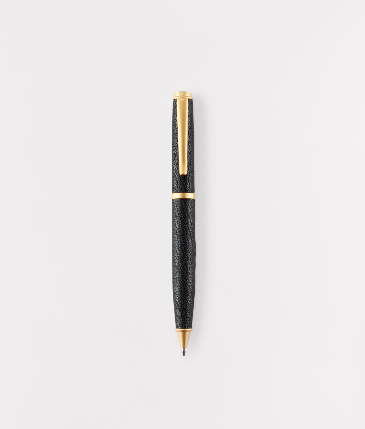 Leather Wrapped Ballpoint Pen :: Black 4