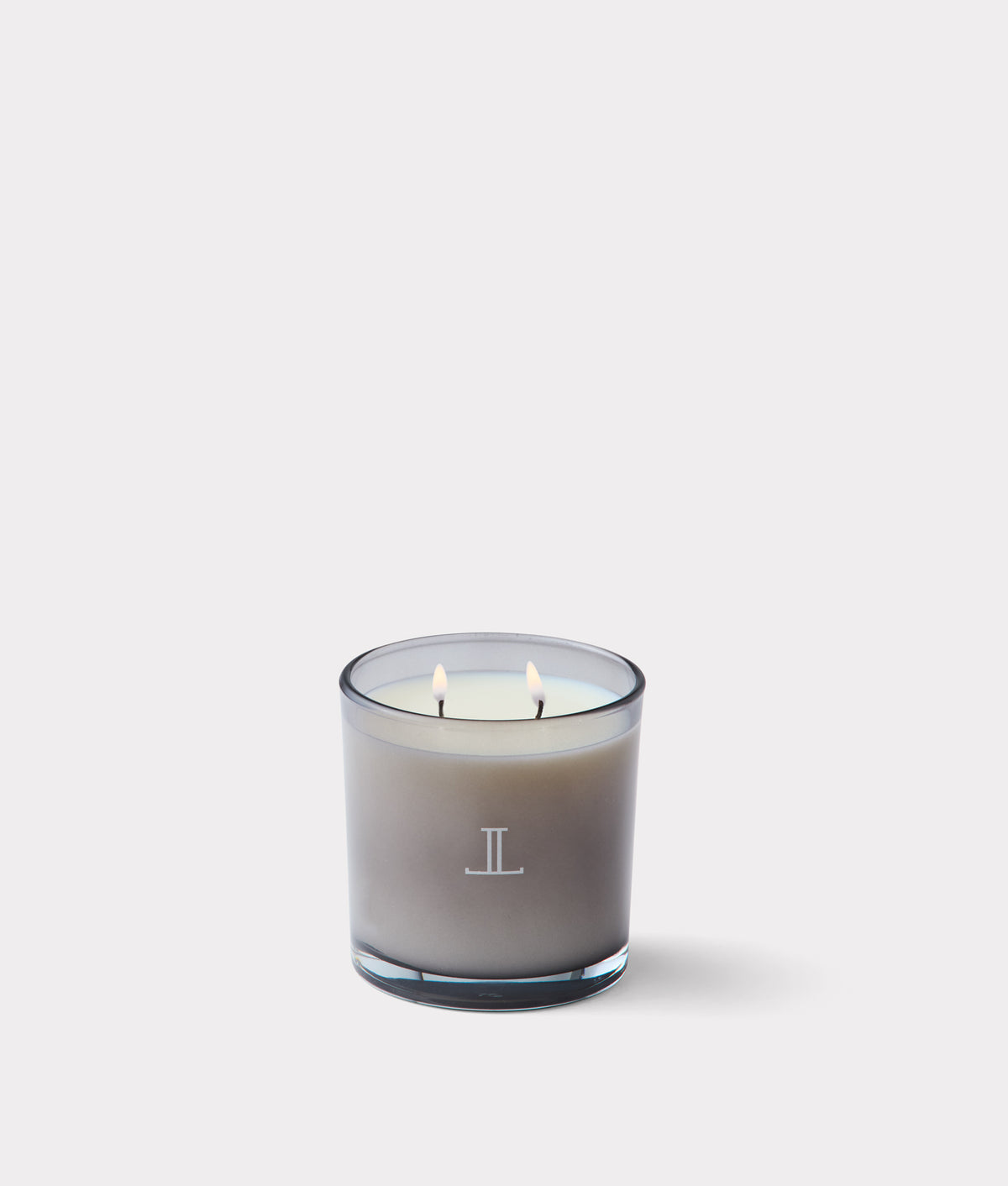 Double Wick Cypress Scented Candle :: White 2