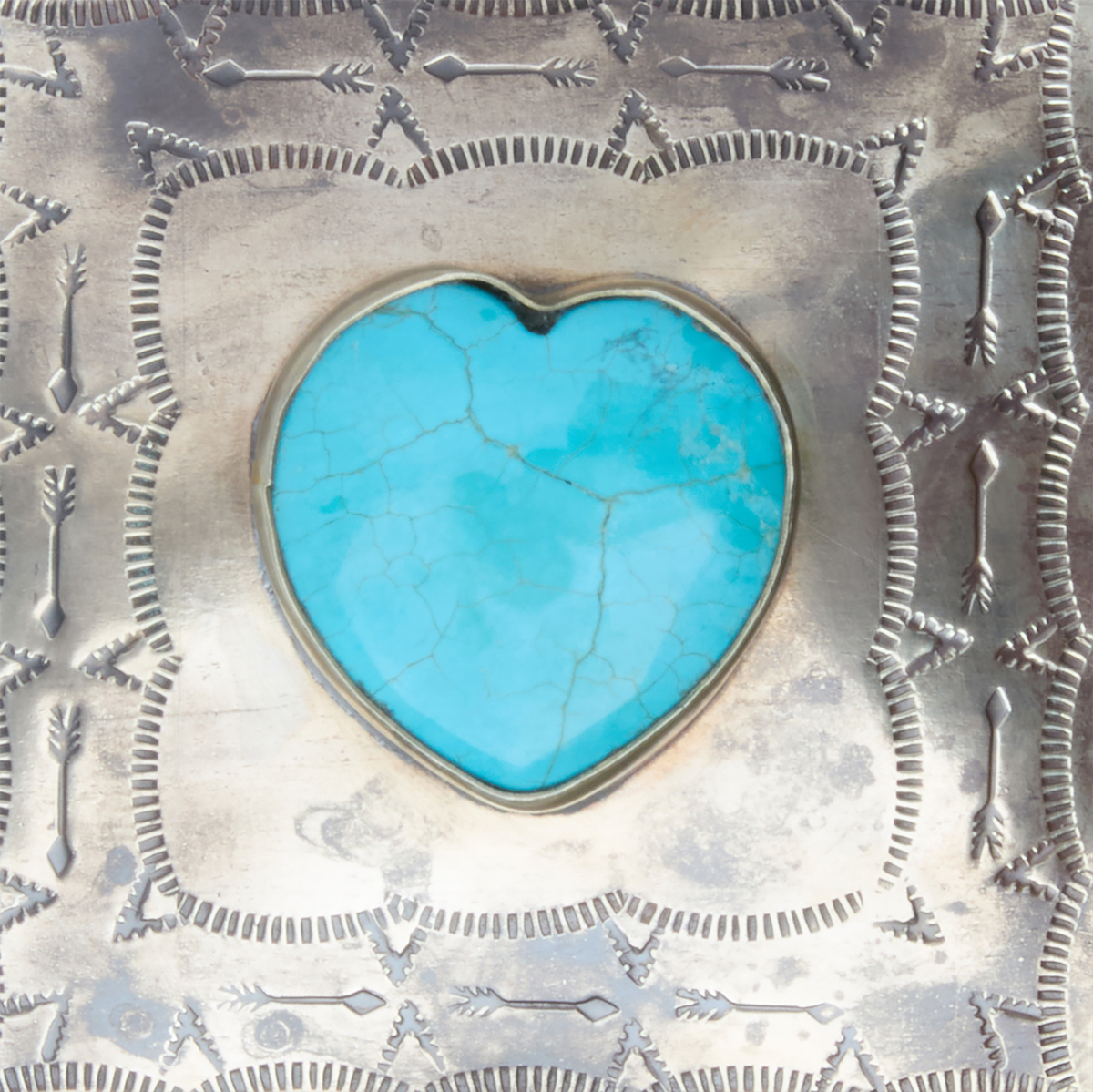 
    Southwestern Heart Box :: Silver