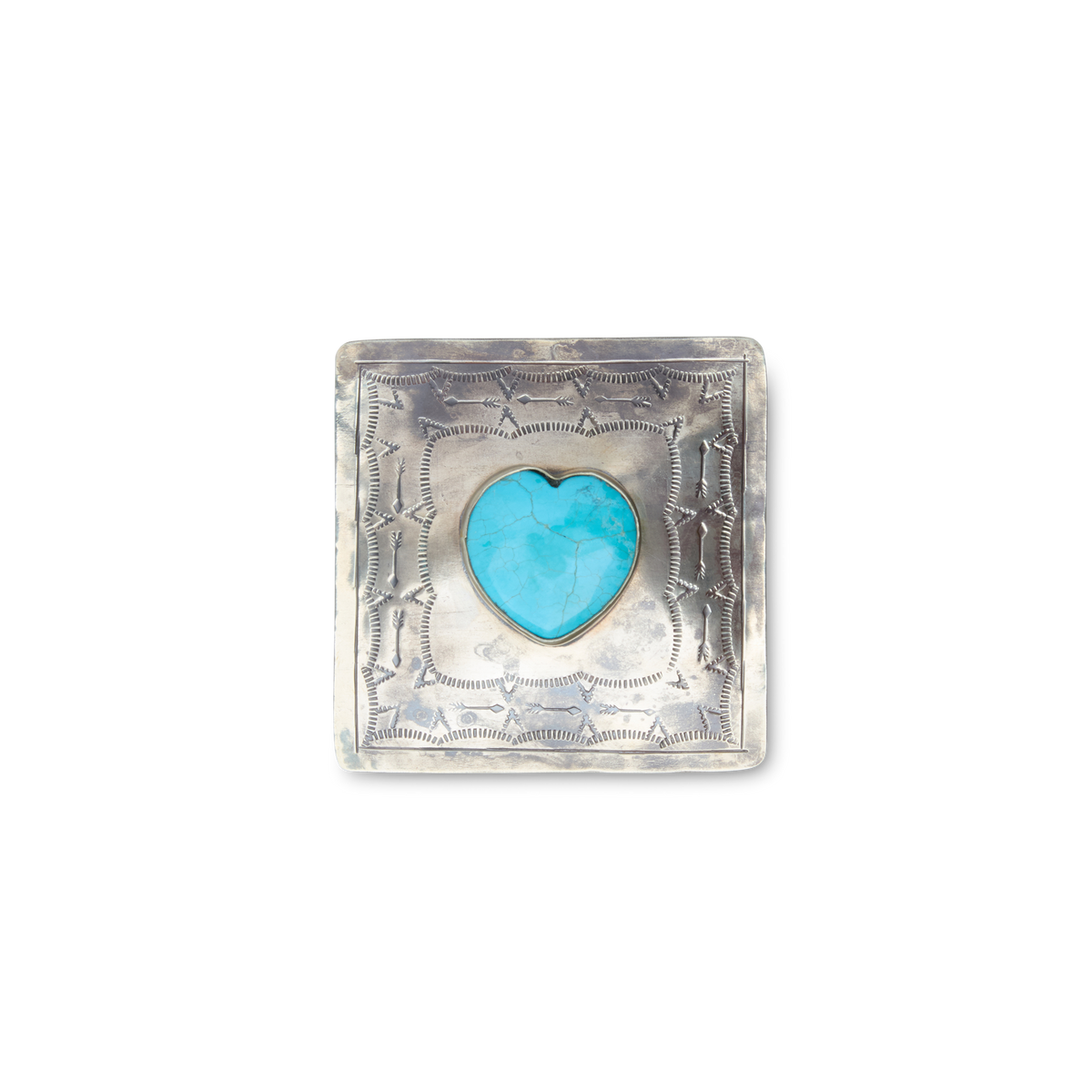 
    Southwestern Heart Box :: Silver