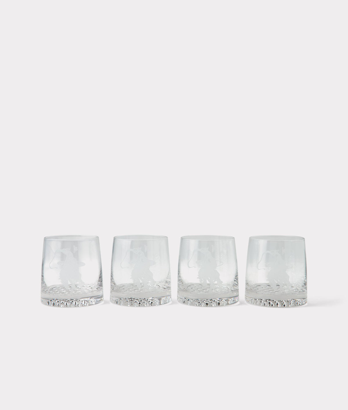 Saddle Bronc Glasses - Set of Four :: White 2