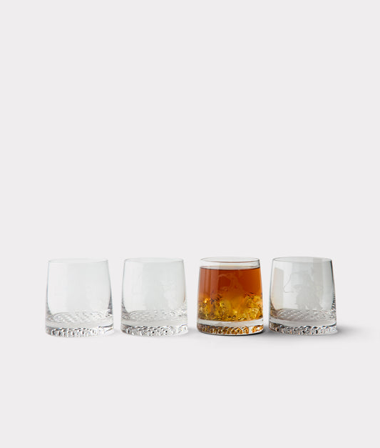 Saddle Bronc Glasses - Set of Four :: White