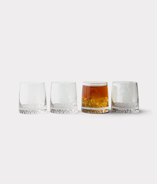 Saddle Bronc Glasses - Set of Four :: White