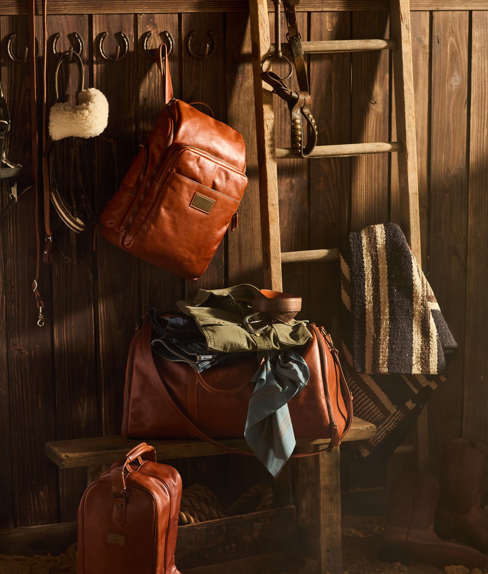 belles rives leather backpack Lucchese
