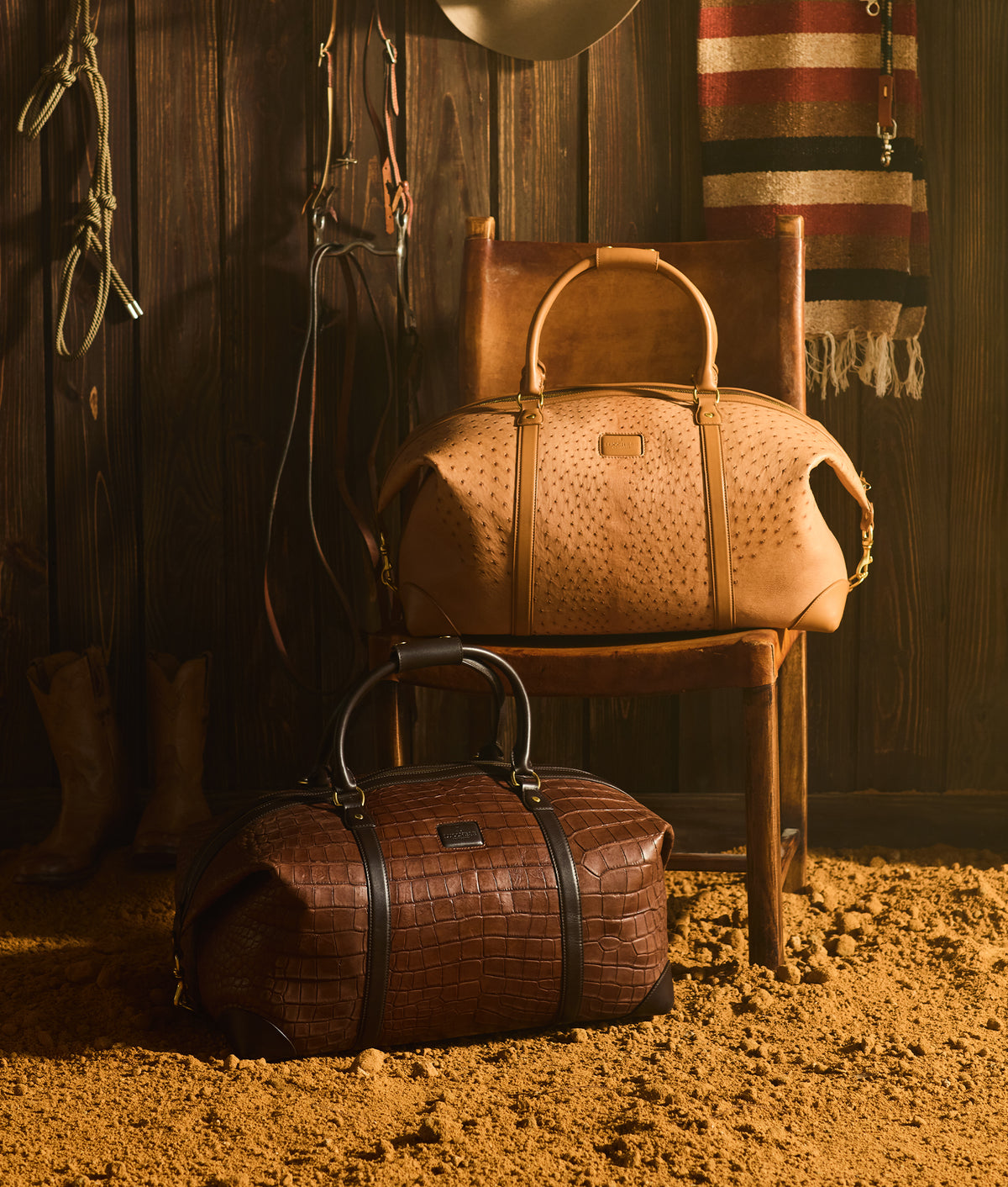 Ostrich Duffle - Large :: Cognac 9
