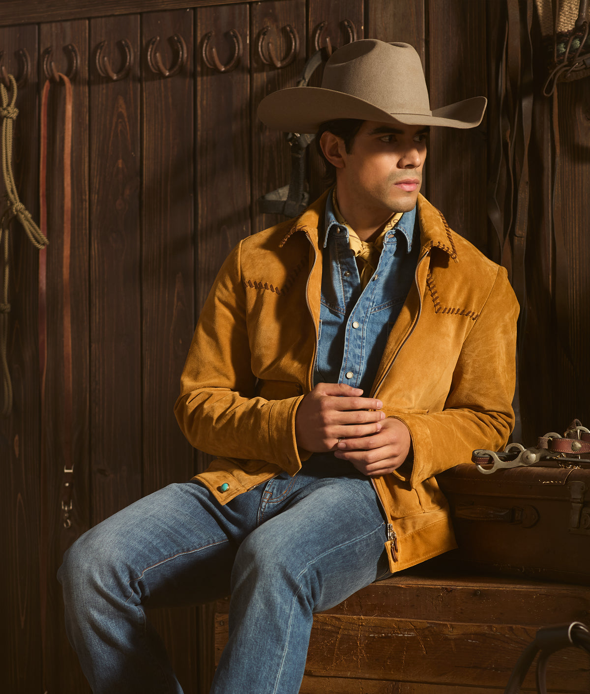 Dasan Suede Jacket :: Mustard Tan 2