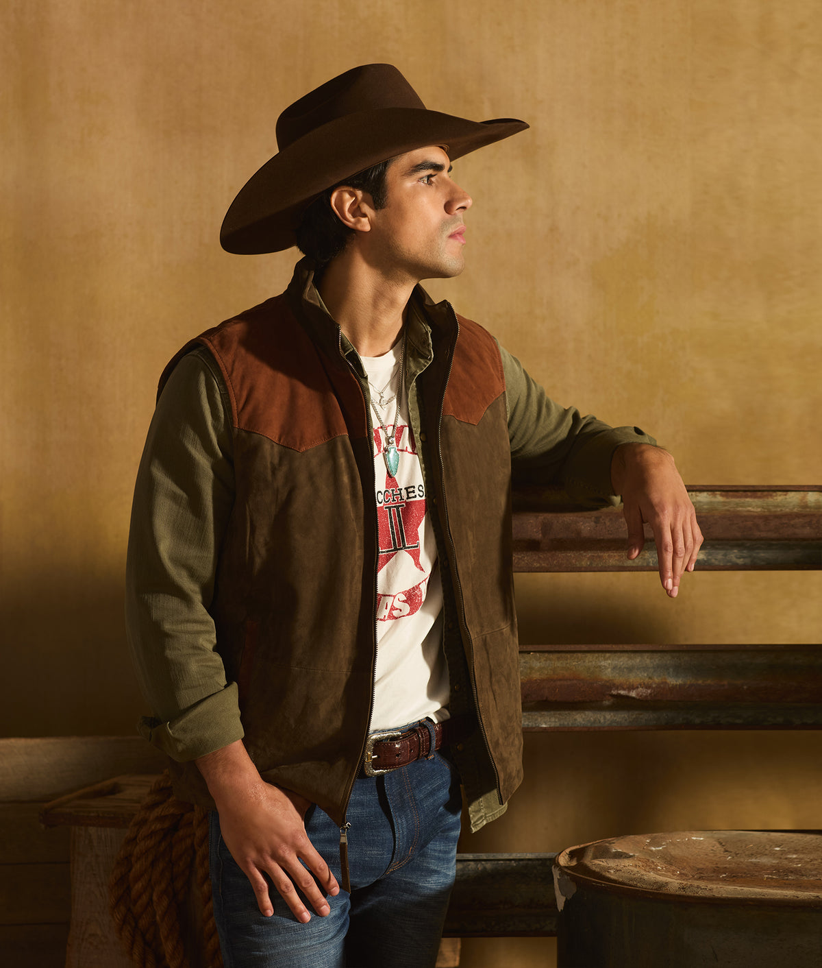 Rit Two-Tone Vest :: Olive 7