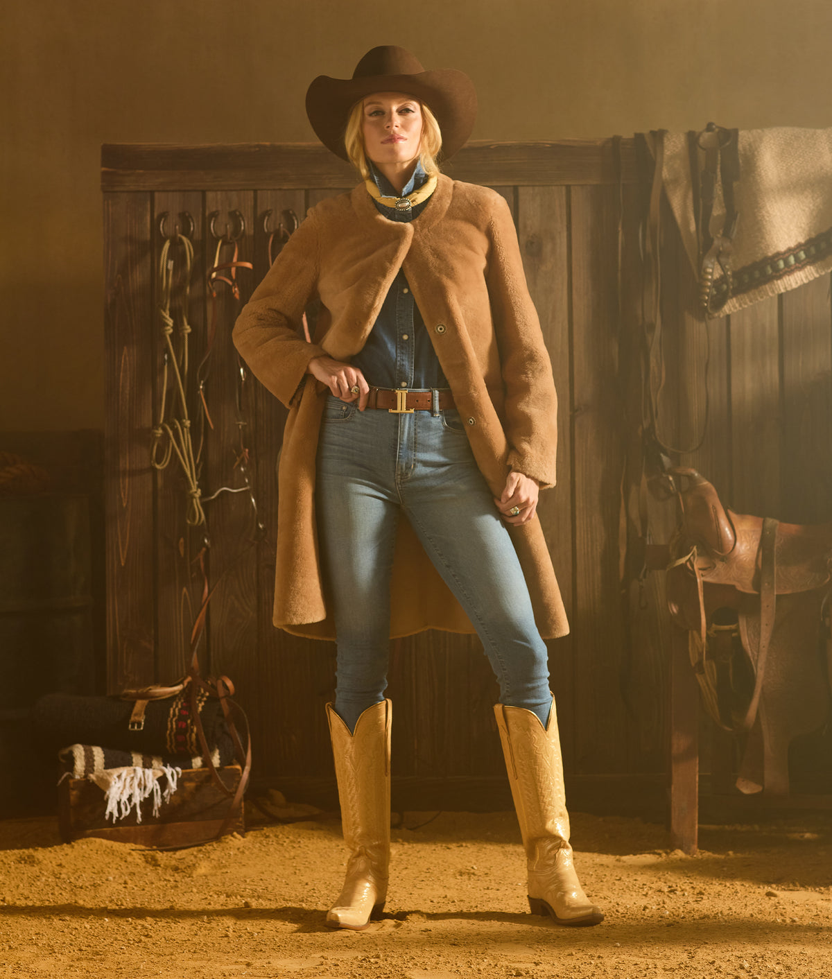 Gabriella Shearling Coat :: Natural 12