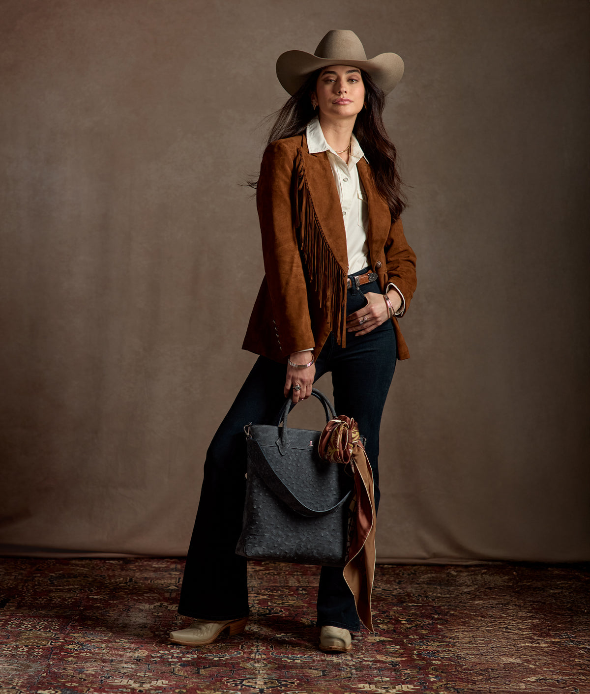 Large Lola Exotic Shopper :: Storm Blue 2