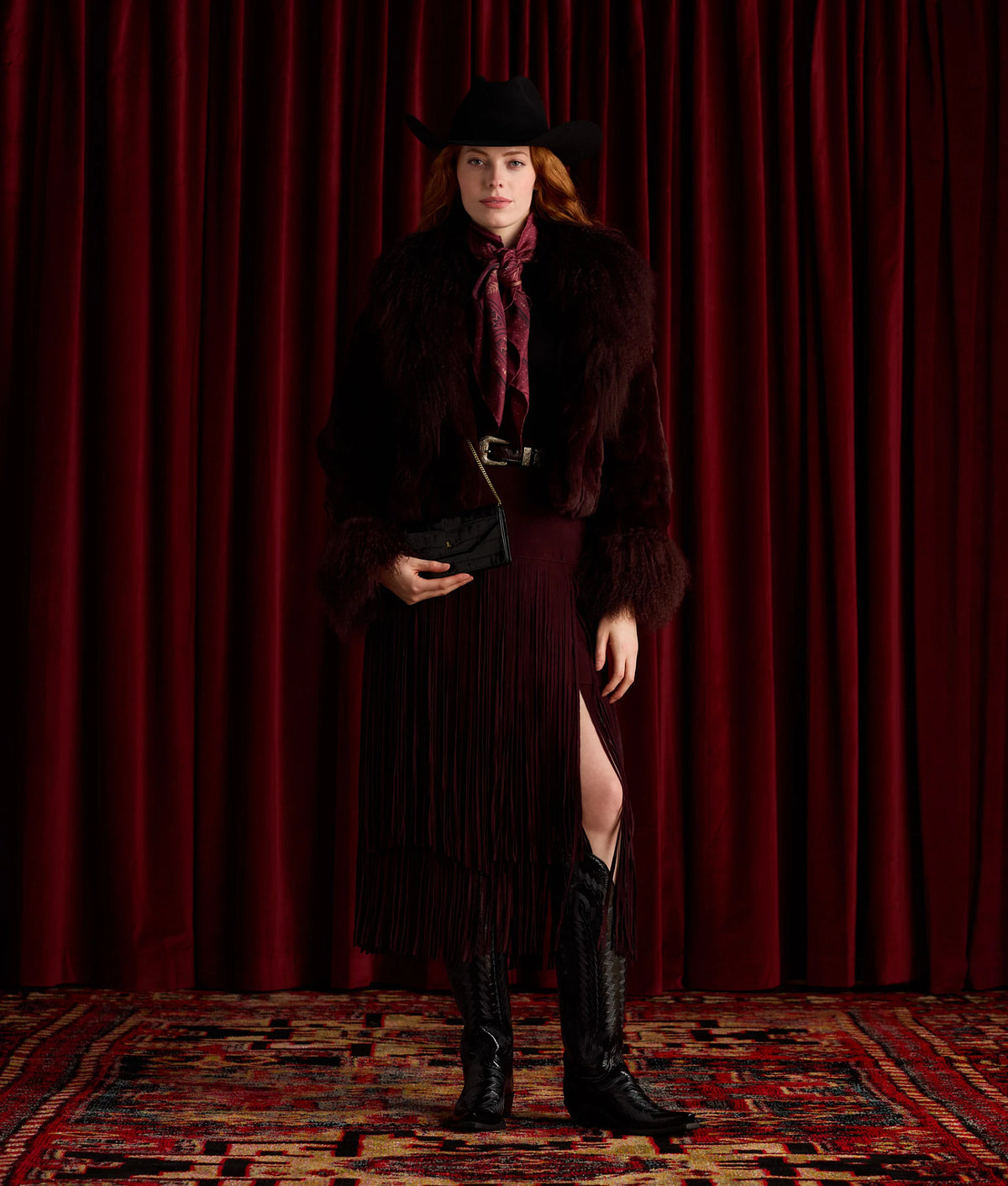 Priscilla Crinkle Patent Black — on-model, standing 13