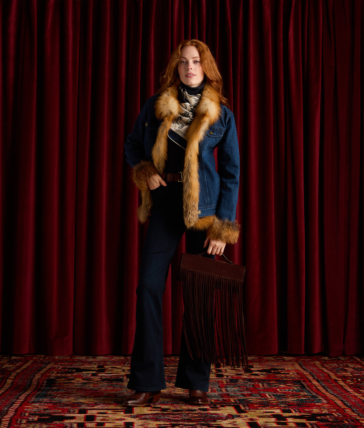 Bowie Suede Fringe Clutch :: Chocolate 7