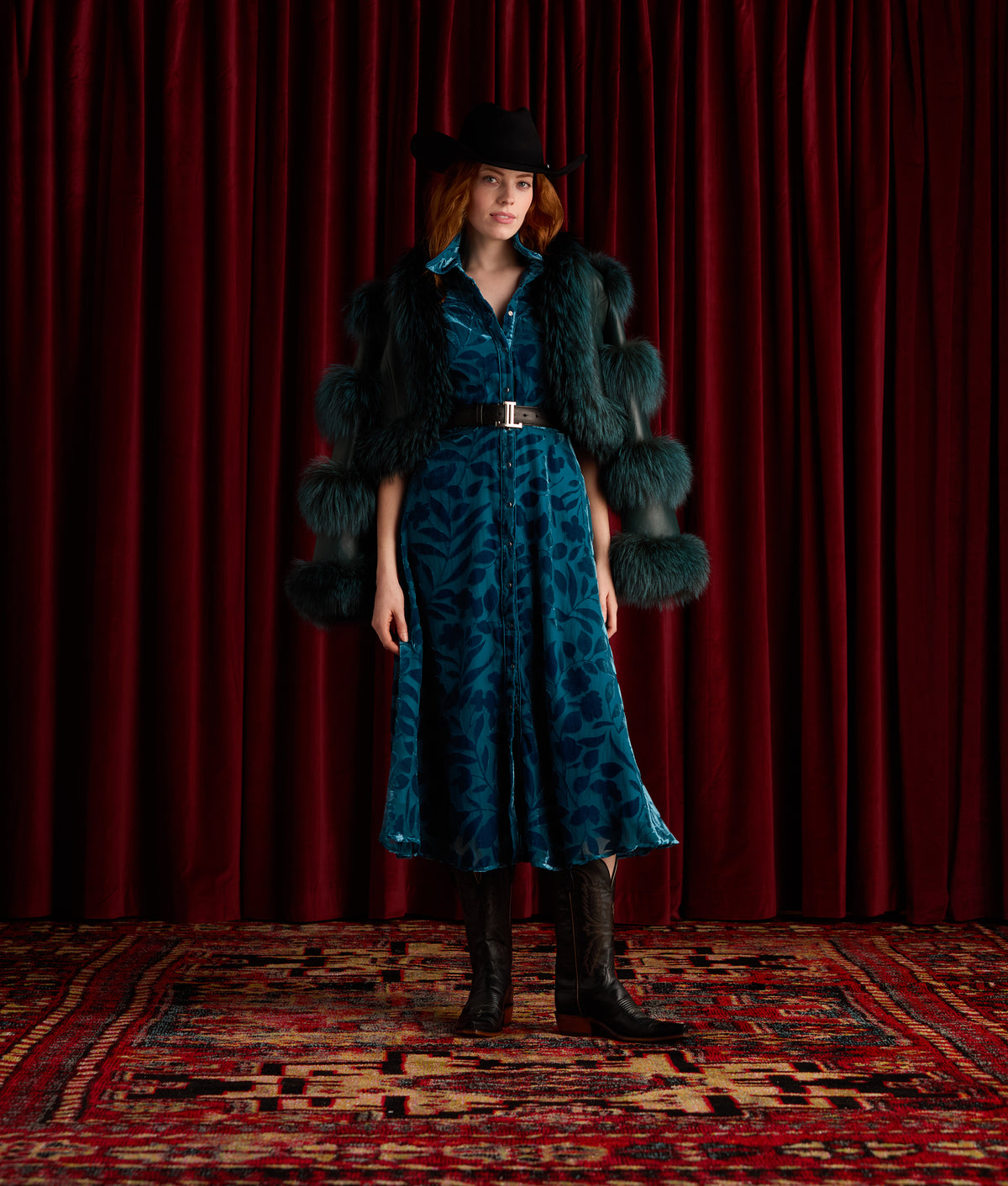 Avery Velvet Dress :: Multi 2